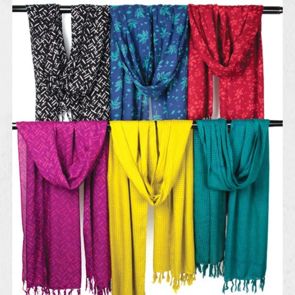 NWT Bazaar Rayon Batiks Scarves by Moda Fabrics